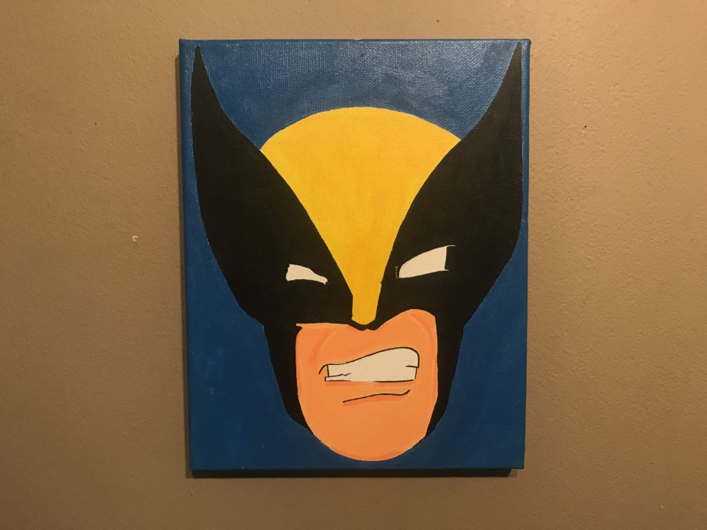 Classic Wolvie. 8 inches wide and 10 inches tall. $20