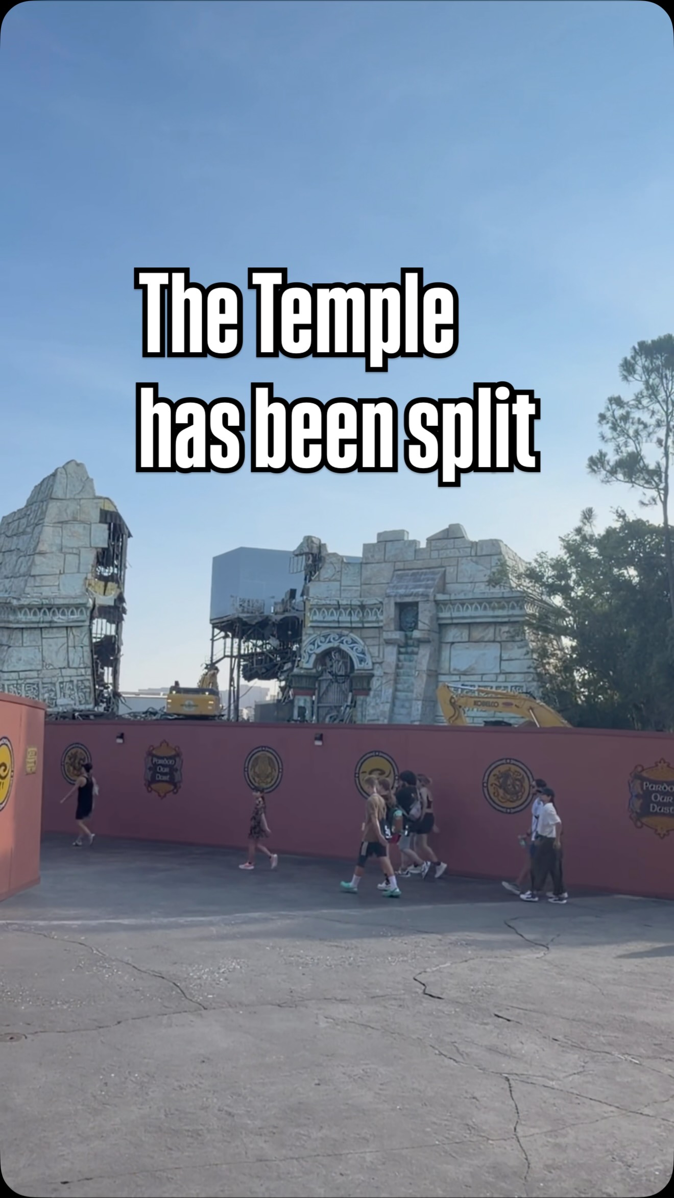 A shocking sight to see, but a harsh reminder that it will all be gone very soon. 🔱 #universalorlando #poseidonsfury #pokemon(?) @universalorlando