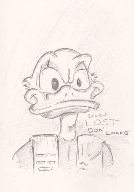 Inspired by John Locke from the show LOST. A pencil sketch from a sketchbook.