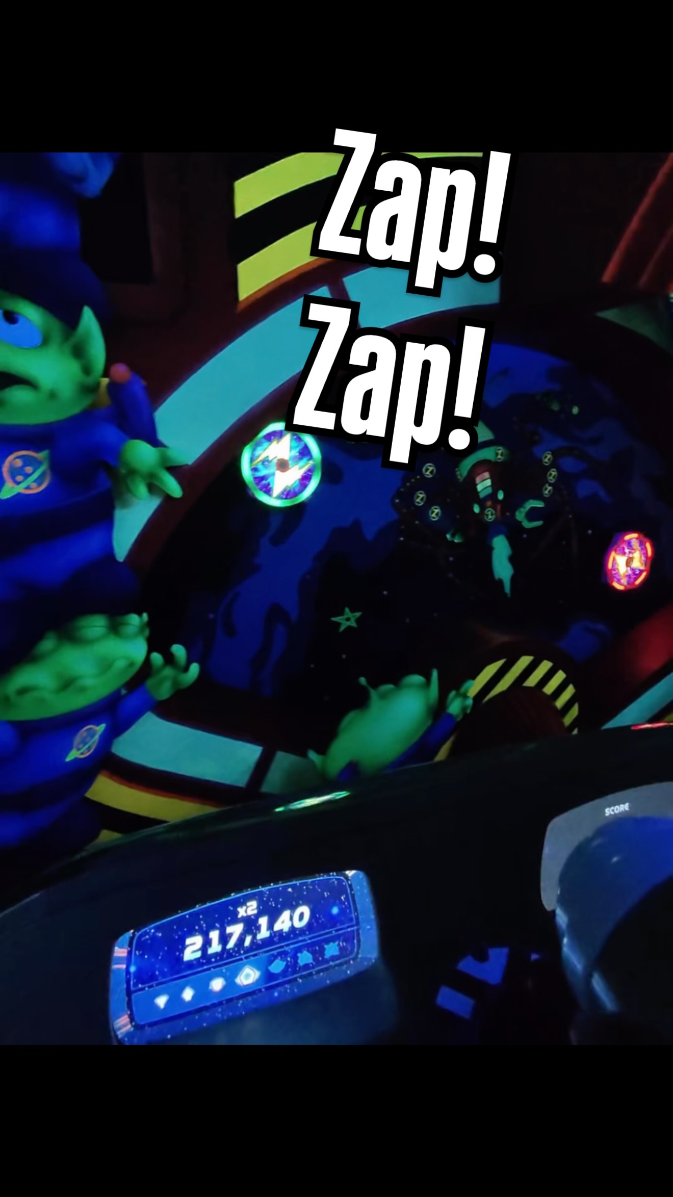 This was my first time on the updated Buzz Lightyear Space Ranger Spin. Did I do ok? #magickingdom #disney #toystory